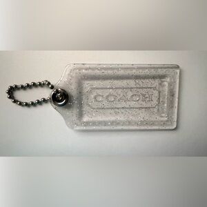 Vintage Coach Poppy Clear with Silver Sparkle HangTag/Purse Charm